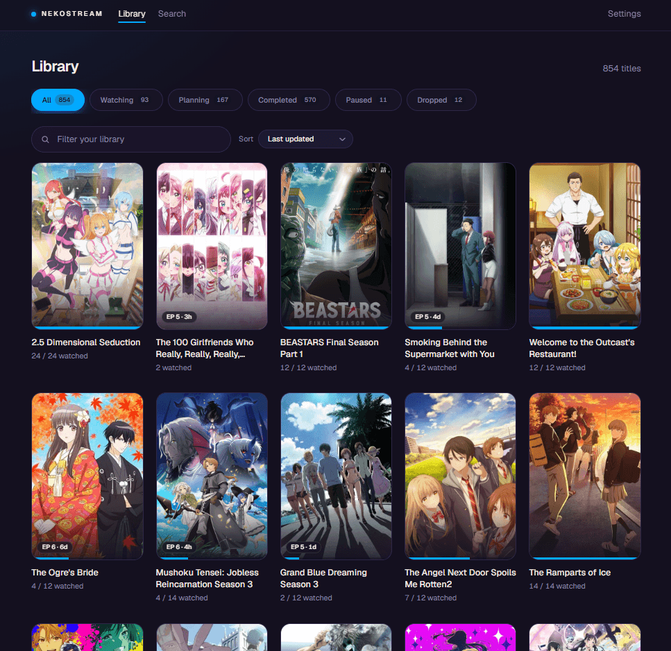 nekostream interface